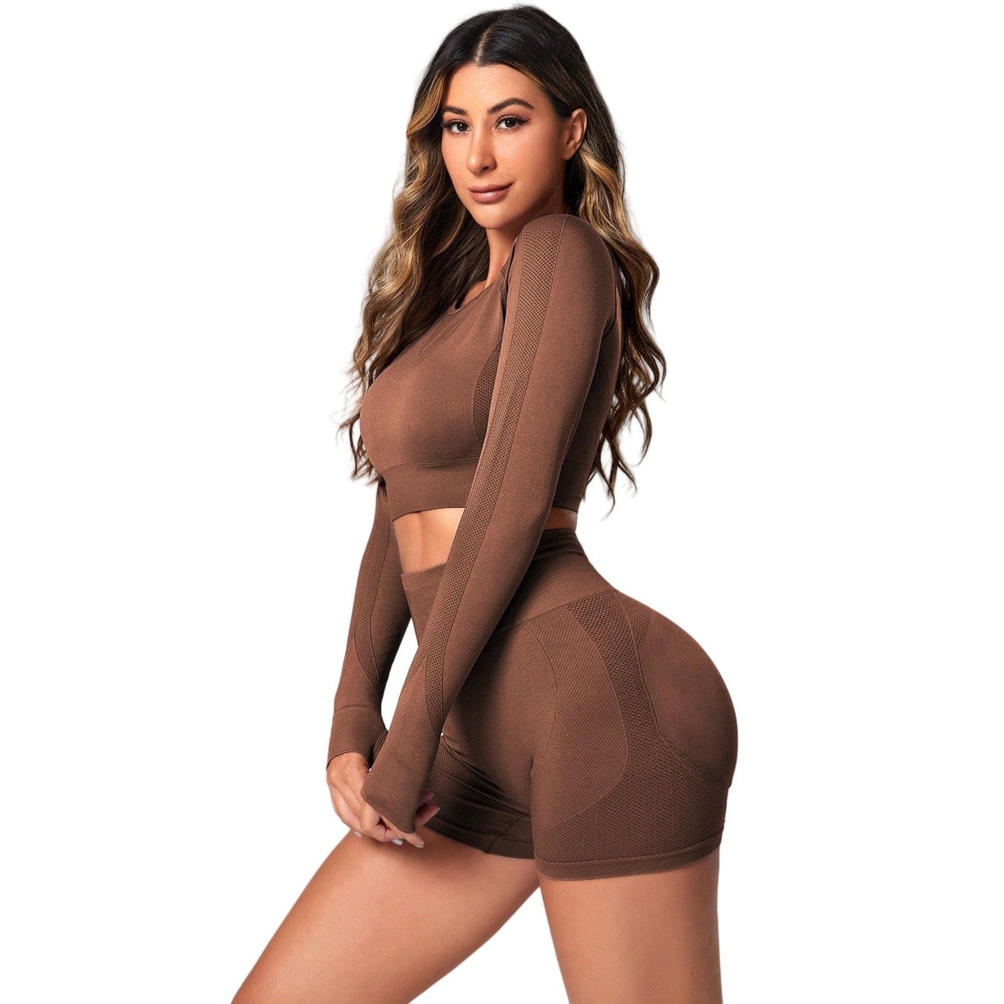 Yoga-Kleidung Anzug Damen Oberbekleidung Hohe Taille Hip Lift Schnelltrocknend