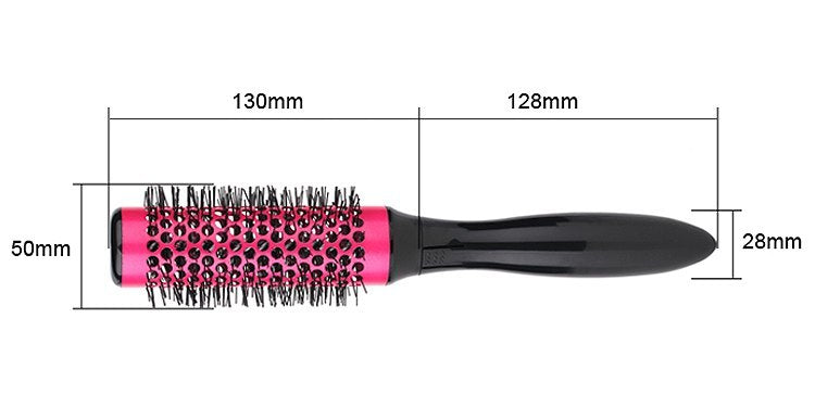Professionelle Haarfrisierbürsten, hochtemperaturbeständig, Keramik, Eisen, runder Kamm