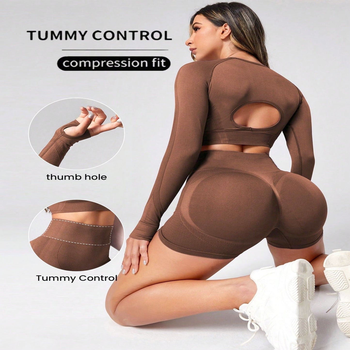 Yoga-Kleidung Anzug Damen Oberbekleidung Hohe Taille Hip Lift Schnelltrocknend