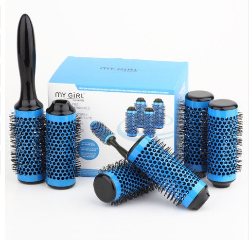 Professionelle Haarfrisierbürsten, hochtemperaturbeständig, Keramik, Eisen, runder Kamm