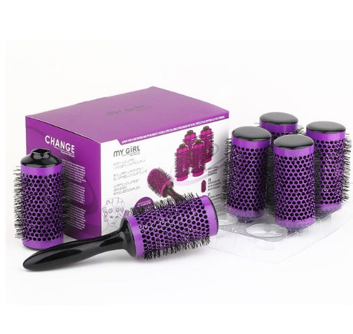 Professionelle Haarfrisierbürsten, hochtemperaturbeständig, Keramik, Eisen, runder Kamm