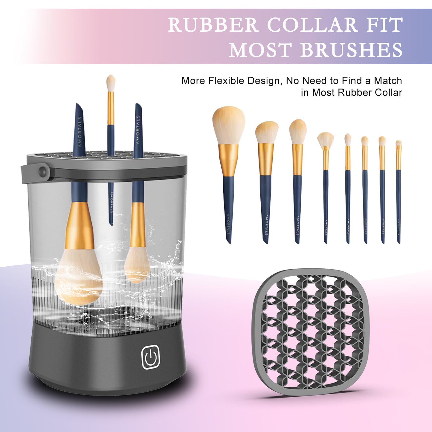 Sponges And Elektrischer Make-up-Pinselreiniger – 9000 U/min Make-up-Pinsel-Reinigungsmaschine, wasserdichter