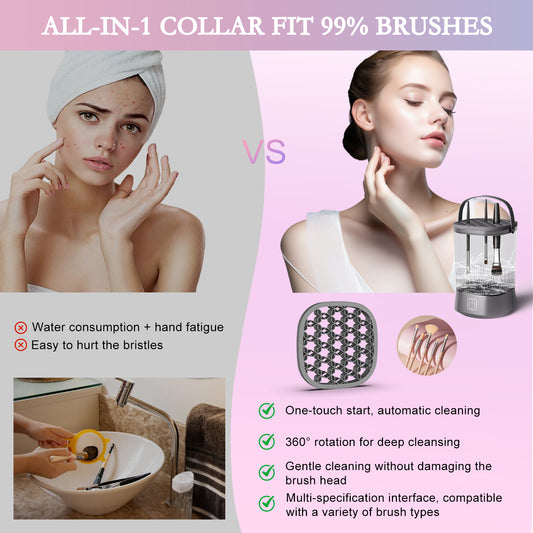 Sponges And Elektrischer Make-up-Pinselreiniger – 9000 U/min Make-up-Pinsel-Reinigungsmaschine, wasserdichter