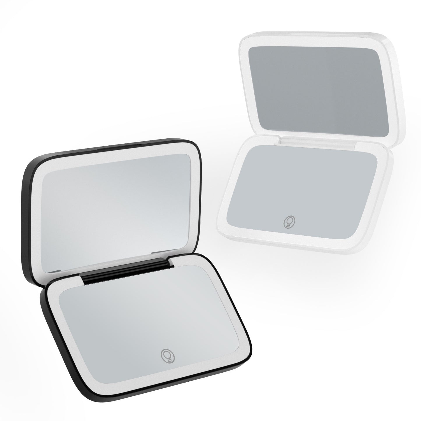 Tragbarer LED-Schminkspiegel, leuchtender Spiegel, doppelseitig, mit Licht, LED-Schminkspiegel mit Licht